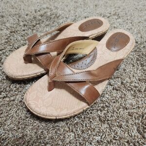 b.o.c. Brown Leather Sandals Size 7